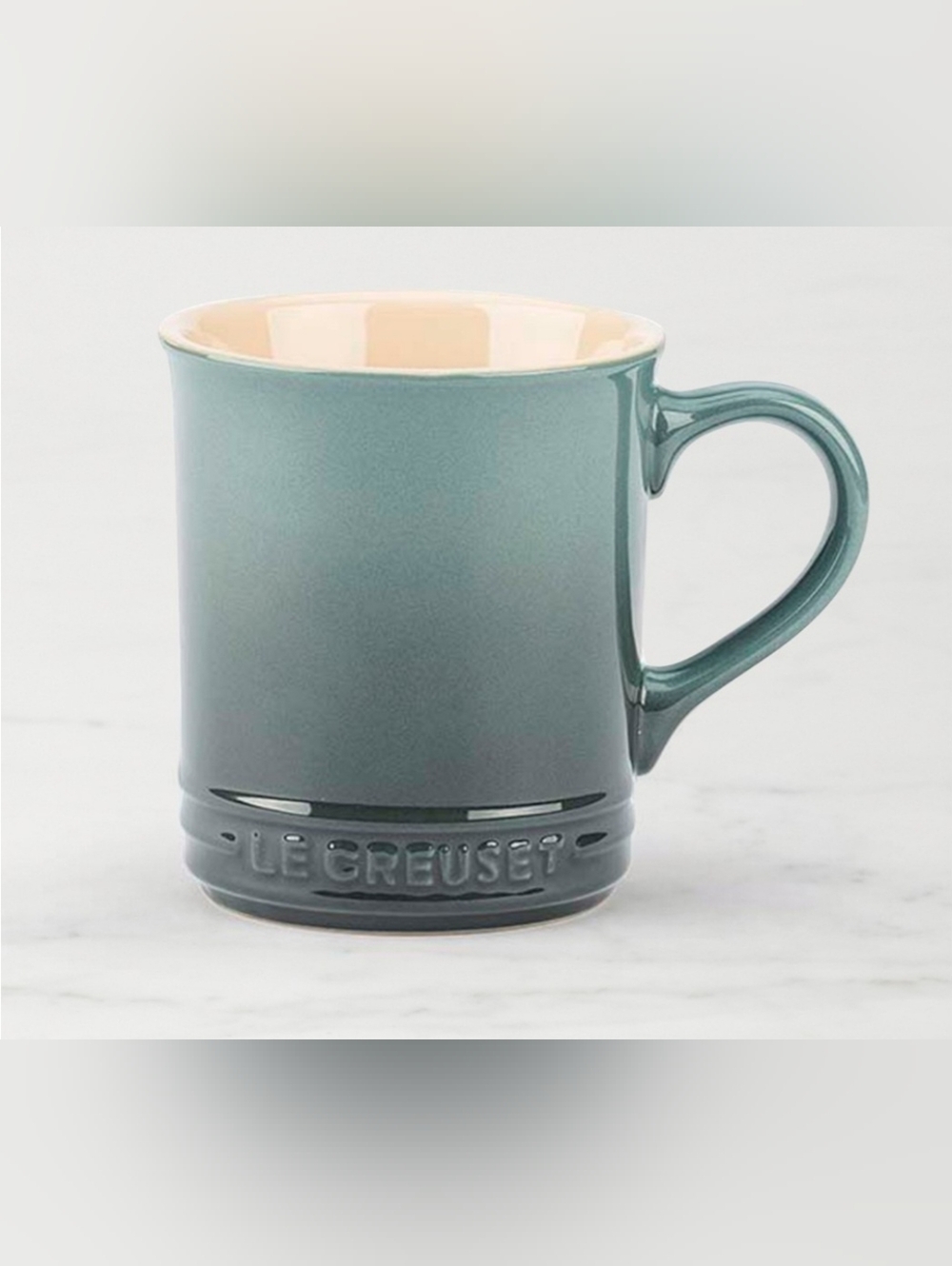 LE CREUSET Coffee Tea Stoneware Mugs Vancouver Mugs Set Of 2 Ocean